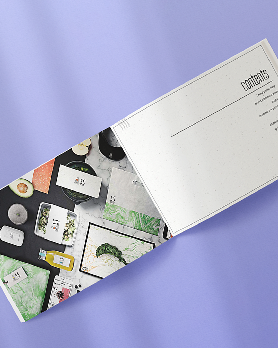 JUMPINGGOOSE identity design presentation displaying a brand system overview with visual assets and layout samples.
